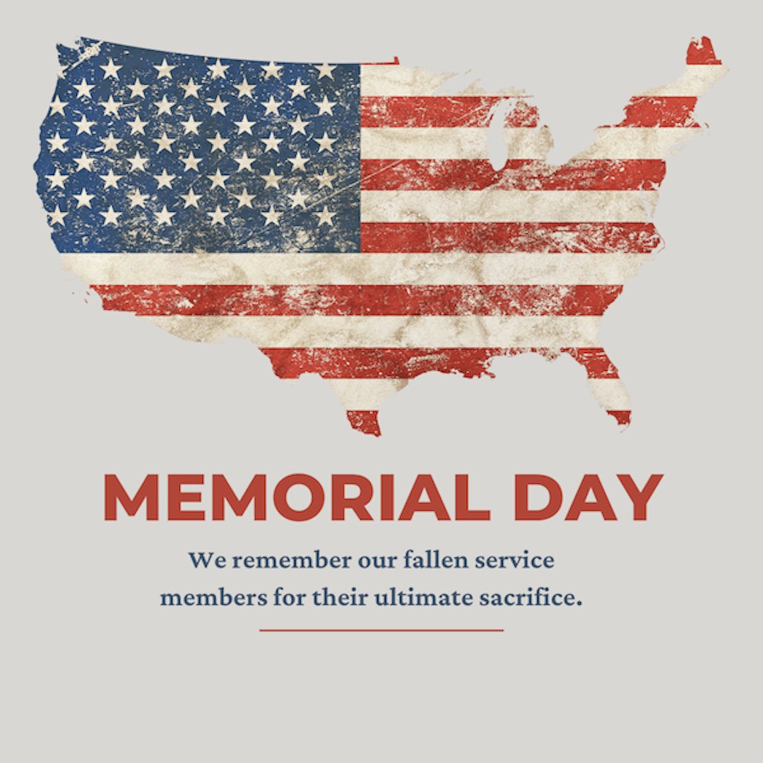 We will be closed today, Monday May 26th for Memorial Day 🇺🇸 Thank you to those who gave all! 

We will return to campus tomorrow, May 27th.
