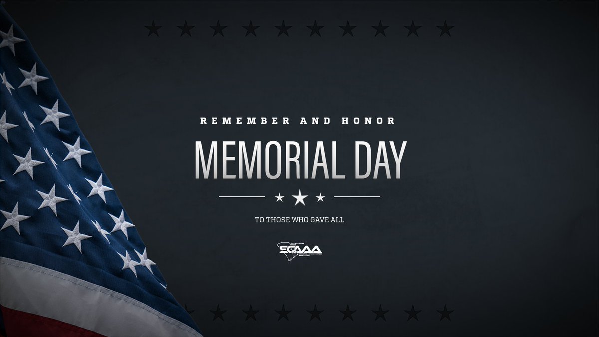 This Memorial Day, the SCAAA remembers and honors all who gave their all for our country. Your bravery and sacrifice will never be forgotten.
#NeverForget