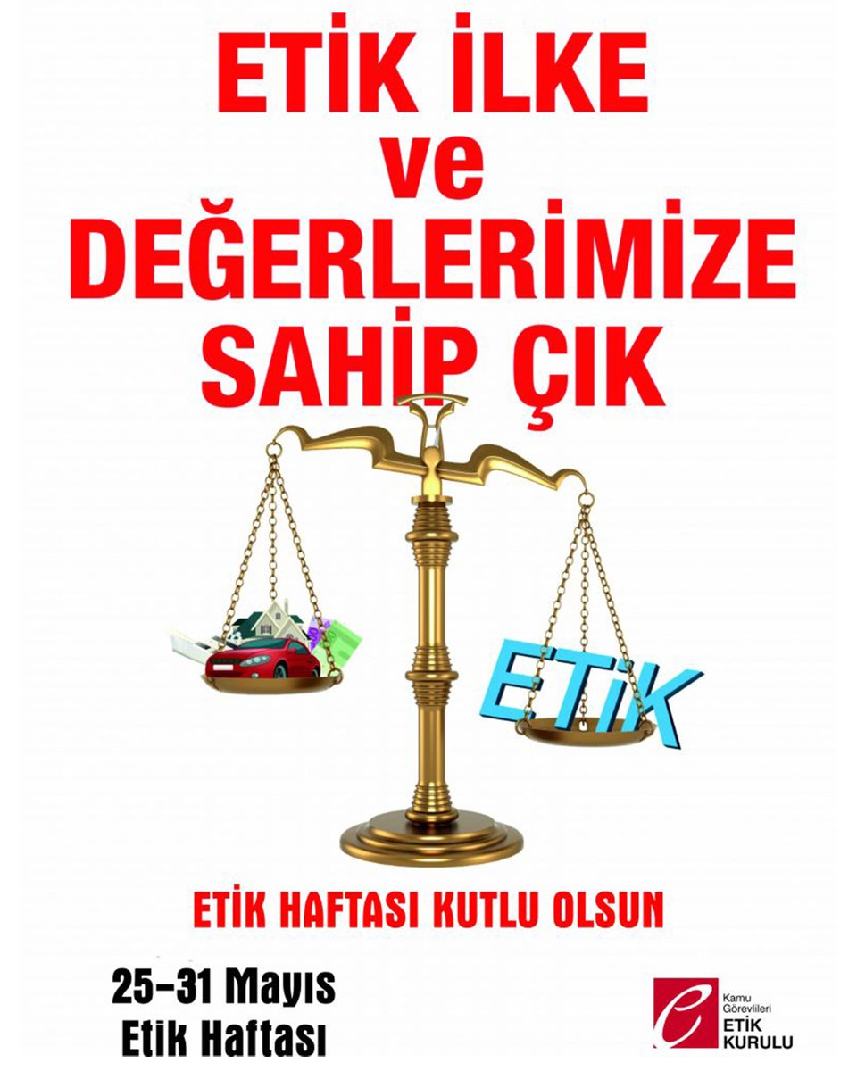 Toplumda güvenin, iş hayatında adaletin temeli: Etik.
Değerlerimize sahip çıkıyor, etik ilkelere bağlı kalıyoruz.
Etik Haftası kutlu olsun.