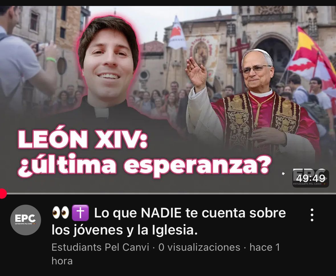 ESTUDIANTS PEL CANVI (@estudiantscanvi) on Twitter photo Lo que nadie te cuenta sobre los jóvenes y la Iglesia con el <a href="/PadrePich/">Padre Pablo (God's fan account)</a>.
Si no pudiste acudir, ¡míralo en nuestro canal de YouTube! 👀👇
youtube.com/watch?v=56go44… Lo que nadie te cuenta sobre los jóvenes y la Iglesia con el <a href="/PadrePich/">Padre Pablo (God's fan account)</a>.
Si no pudiste acudir, ¡míralo en nuestro canal de YouTube! 👀👇
youtube.com/watch?v=56go44…