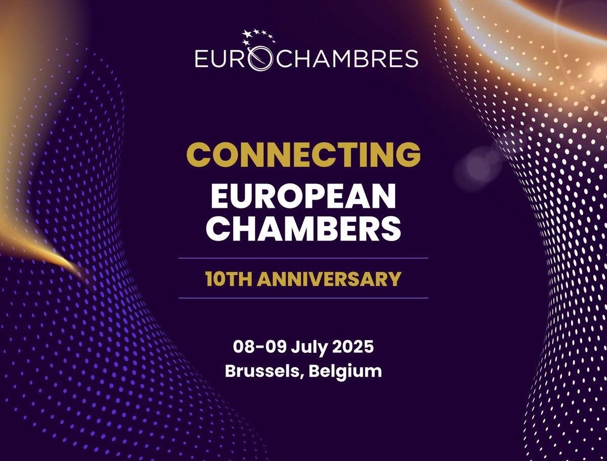 Get ready for the 10th Connecting European Chambers!  #ConnectingChambers

🔹 Learn about Erasmus+, Interreg, LIFE &amp; + 
🔹 Network 
🔹Dive into EU funding for chambers &amp; SMEs.  

📍 8–9 July 2025 | Brussels

Register today: bit.ly/CEC-2025