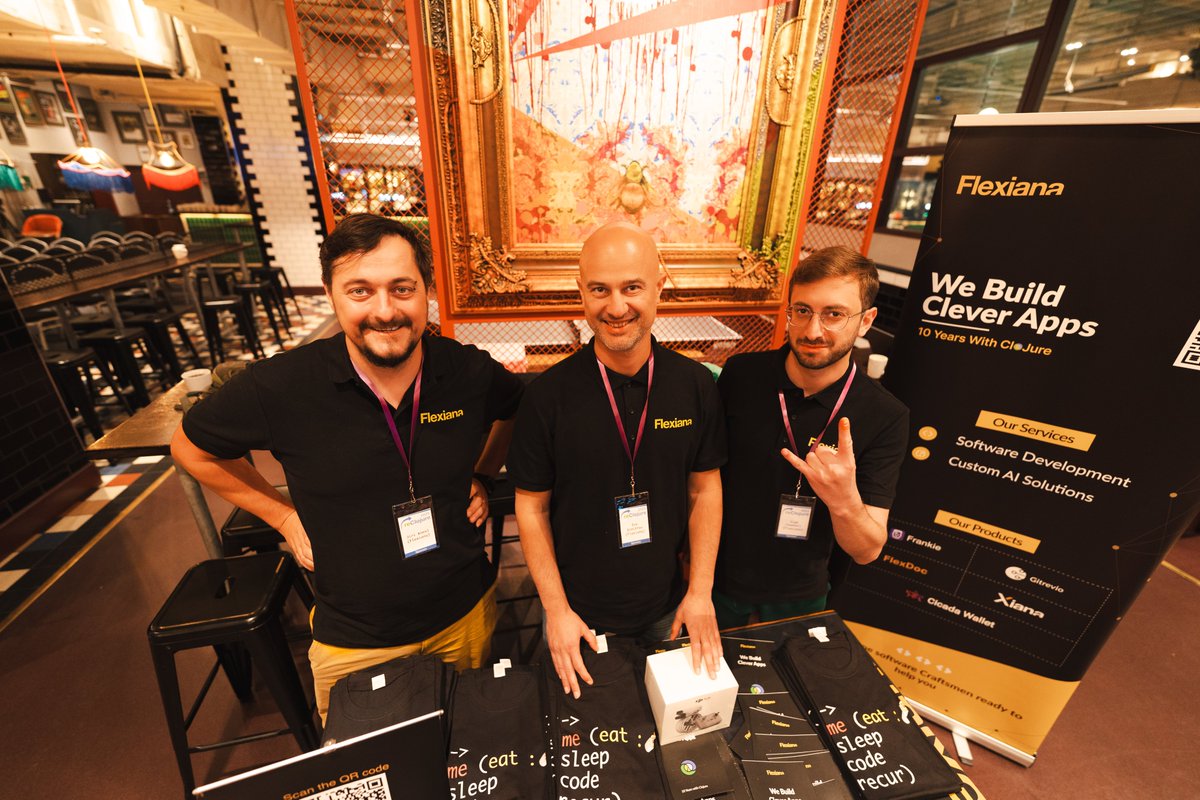 flexiana's tweet image. #ReClojure in London – We’re Here! 😎
Visit our booth to chat about Clojure, exciting projects, or potential collaborations. Let’s connect! 🚀