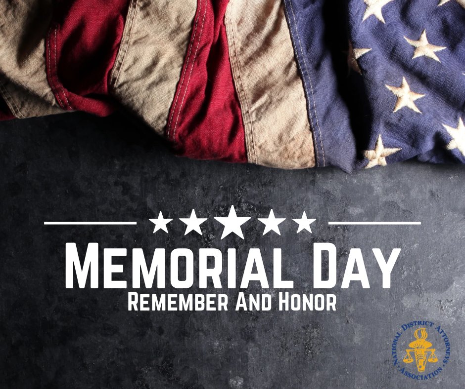 This Memorial Day, we honor the brave men and women who gave their lives in service to our country. Their sacrifice reminds us why we fight for justice each day. From all of us at NDAA, we remember and salute our fallen heroes.
