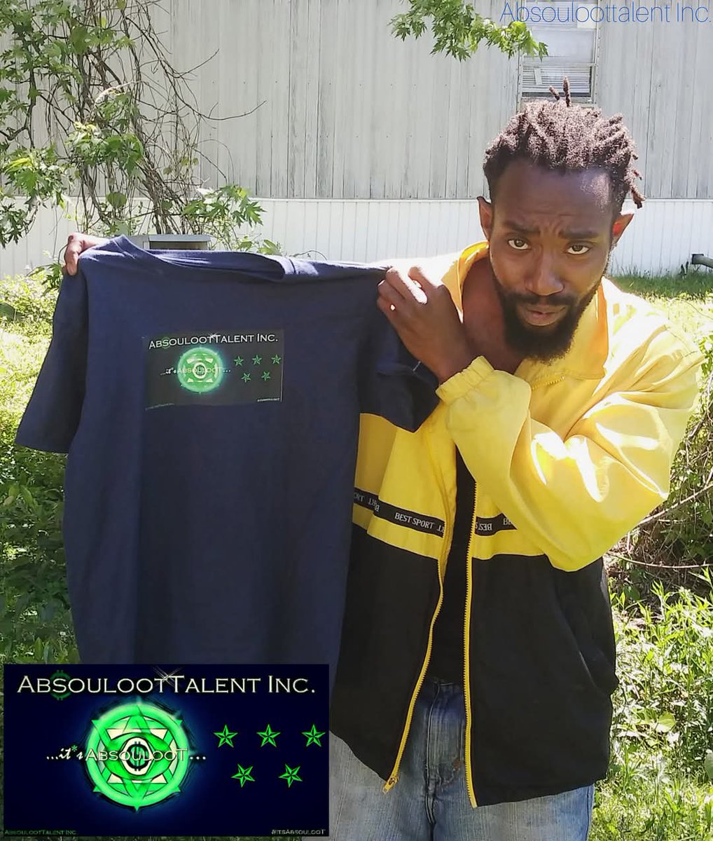 AbsoulootTalent's tweet photo. ✊🏽King #Art Absouloot!👑 #Cycle 3 #Atlanta #drummer ( #fitness #tattoo ,&amp; 420 #model ) #King :Arthur"A.C."Chapman 
poses with, #New Absouloottalent #brand #logo #Tshirt 👕 mockUp. All around, #musicians #musician // #skateboard #sport #skater // #follow the #music 🎶 #originalArt https://t.co/r3r7L45bhK