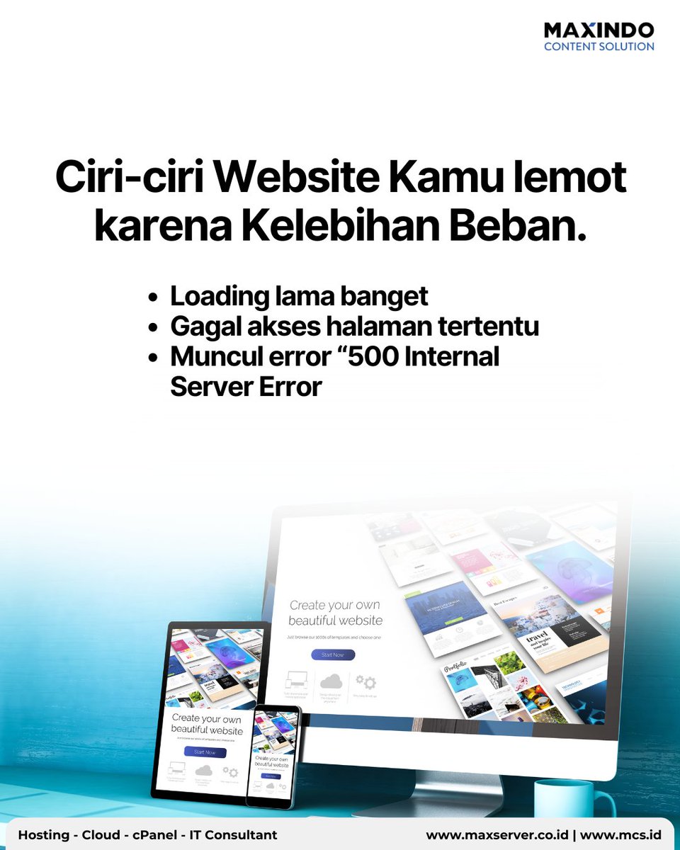 maxindosolution's tweet photo. Jangan tunggu pelanggan hilang satu per satu karena website lambat!
Konsultasikan sekarang juga dengan Maxindo Content Solution!
#SEO #Hosting #Web #Email #Domain #Internet #Cybersecurity #Blog #website #websitedesign #websitetips #WebsiteContent #websitemurah #WebsiteSecurity https://t.co/YDh6a3kQtH
