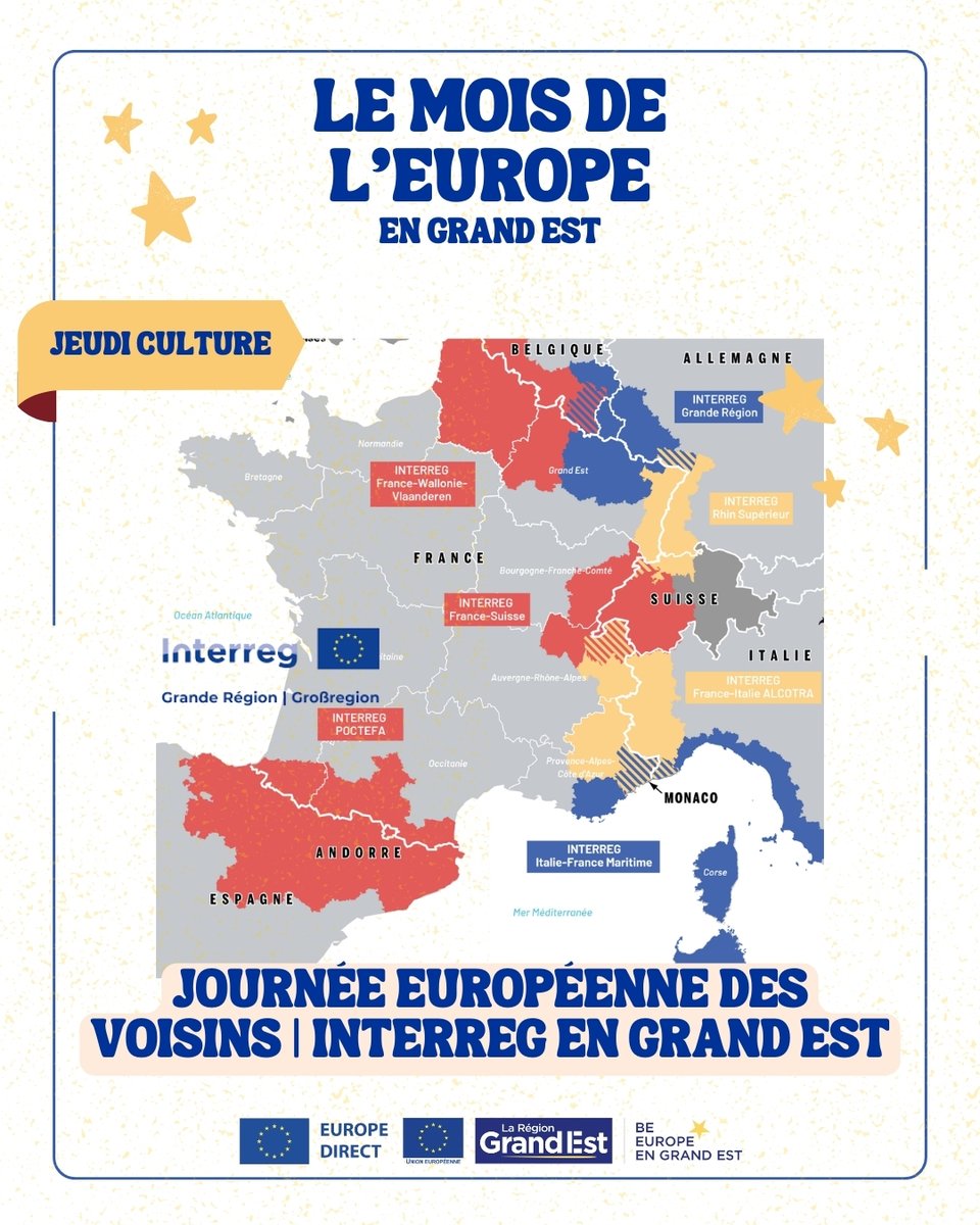 EDReims's tweet image. 🇪🇺 Et si l’Europe commençait… au coin de la rue ?
Demain, 30 mai, c’est la #JournéeDesVoisins !
Un moment pour partager langues, traditions et projets 🌍🎶
Avec Interreg, l’UE soutient la solidarité entre régions frontalières.