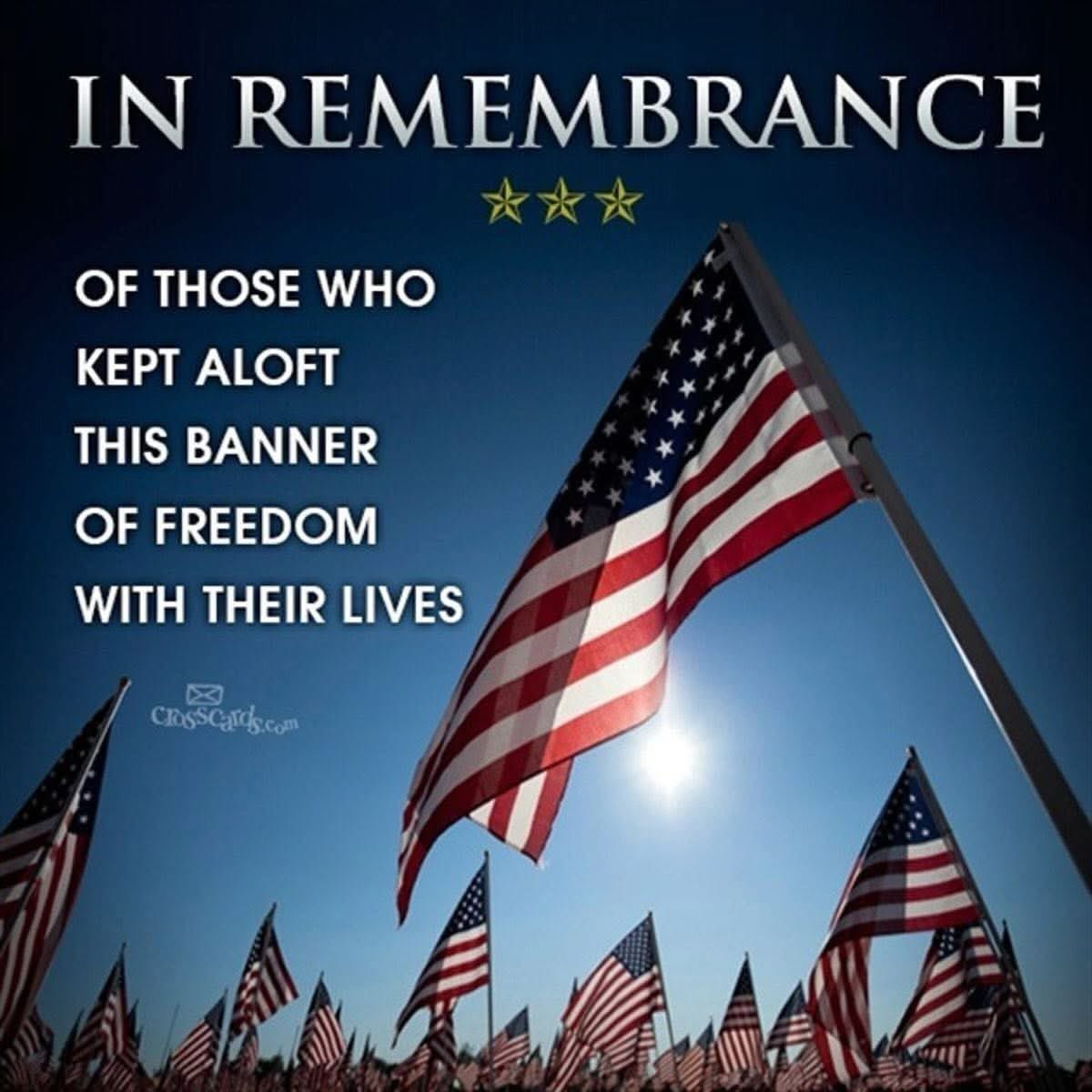 Today's not about partying or cookouts..it's about remembering their sacrifices for our freedom. 🇺🇸🇺🇸🇺🇸