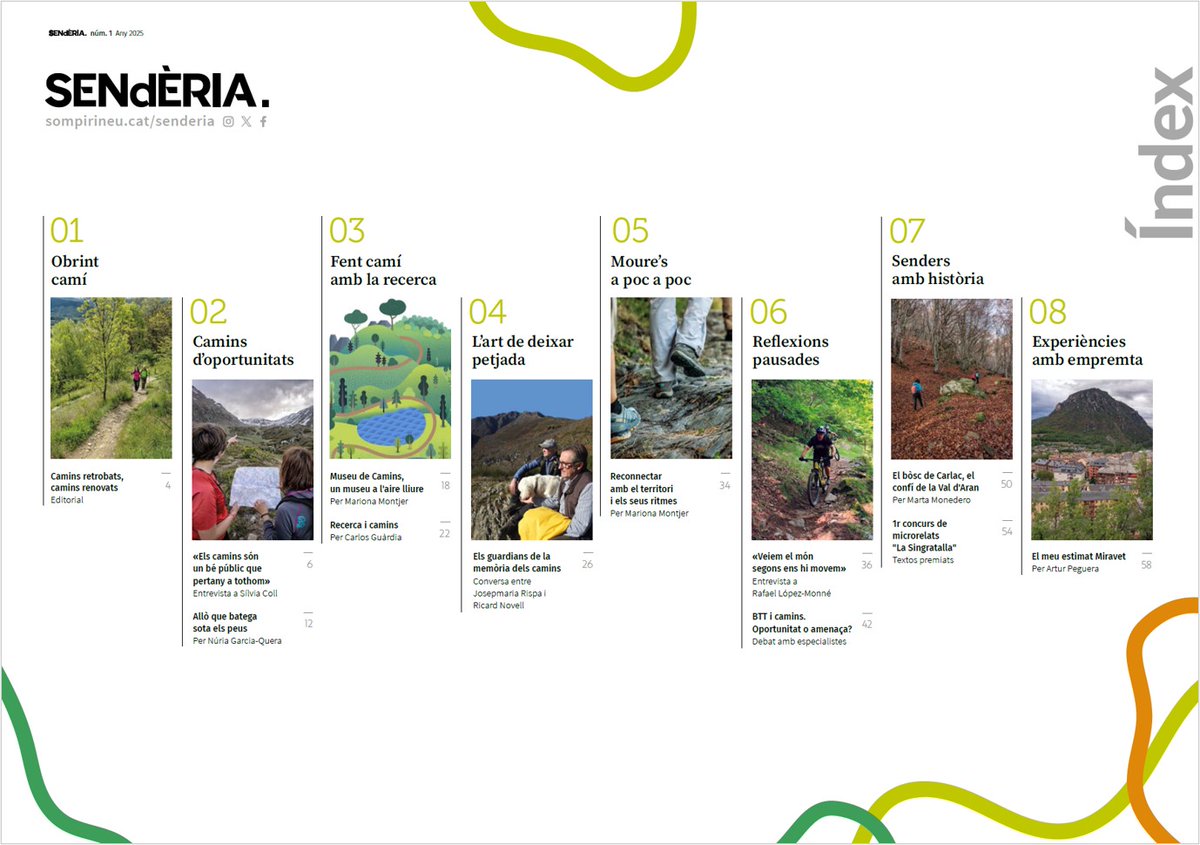 Neix la revista SENdÈRIA, l’única publicació del país dedicada a reflexionar sobre els camins i el caminar (i hereva i successora de l'antic butlletí mensual SENdÈRIA). Seguiu llegint el fil per poder accedir-hi gratuïtament.