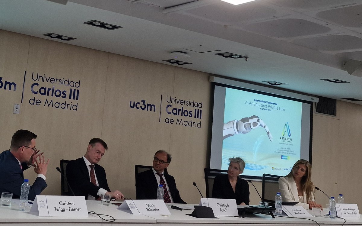 annajoubinbret's tweet image. Congratulations to Professor Teresa Rodríguez de las Heras Ballell for convening the international conference on AI Agents and Private Law and inviting #UNCITRAL to promote the new Model Law on Automated Contracting (#MLAC). Lots of interesting issues for digital trade.