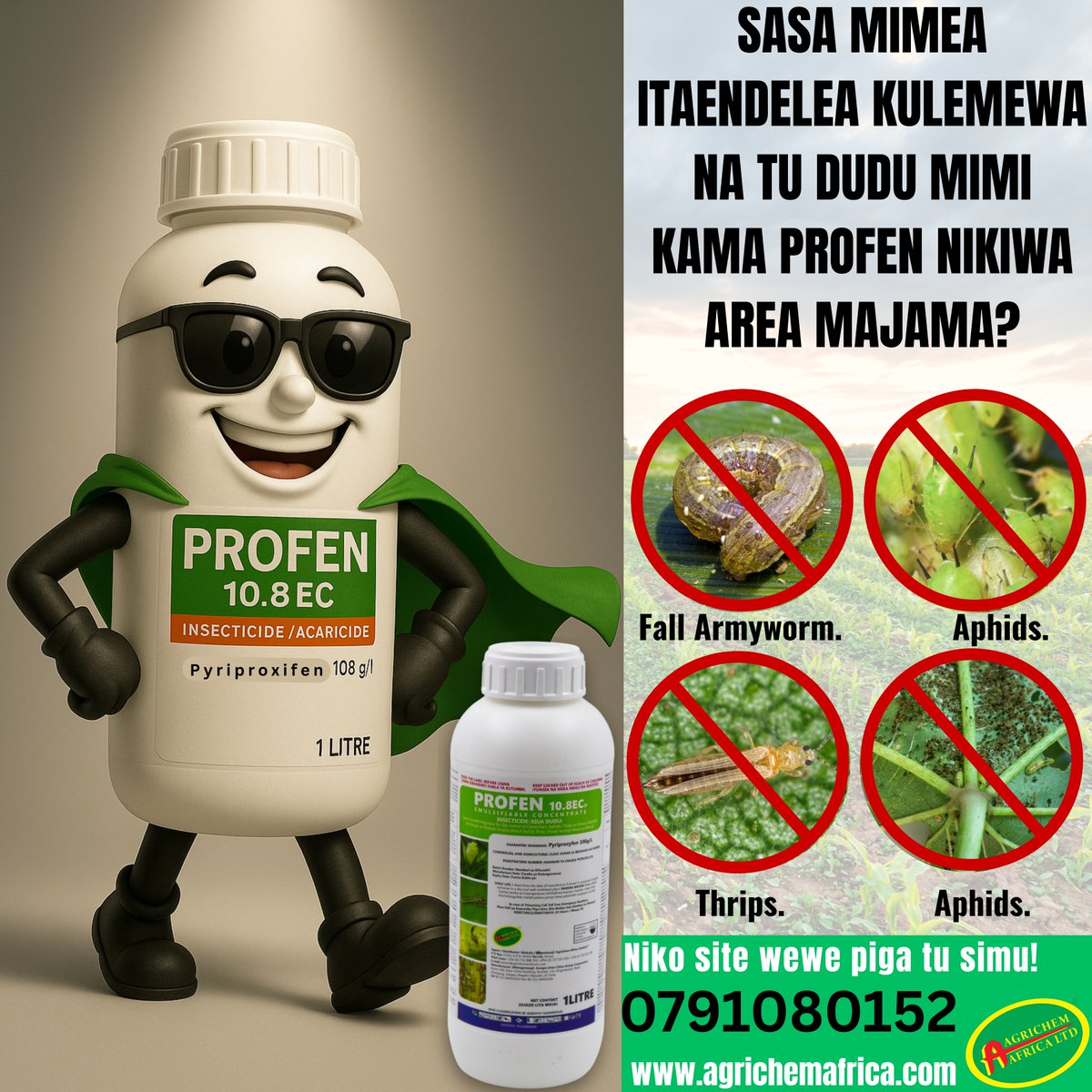 AgrichemAfrica's tweet photo. 💚Kama Profen angekuwa mtu, unadhani angekuwa aje? 🦸♂️😂
Team Agrichem, drop your best superhero name or emoji for Profen hapa chini 👇🏽—let’s have some fun with our shujaa wa shamba! #Agrichemafrica #profen #insecticides #agriculture https://t.co/GEYuF7L7mc
