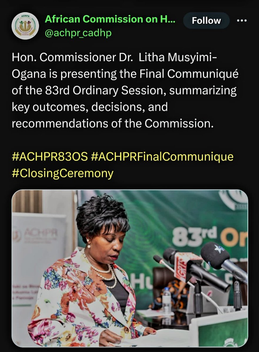 MYWO congratulates one of its life members, Dr. Litha Musyimi-Ogana, AU Commissioner for Human Rights at ACHPR
She is one of the women who played a key role in planning the Beijing Conference in 1995. Dr. Musyimi-Ogana previously worked as an Economist in the Ministry of Finance