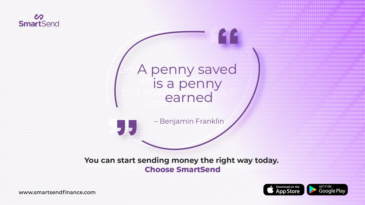 UseSmartSend's tweet image. You can Start sending money the right way today.
Choose SmartSendAvoid extra charges and delays. With SmartSend, every naira goes further.

#SmartSend #SeamlessTransfers