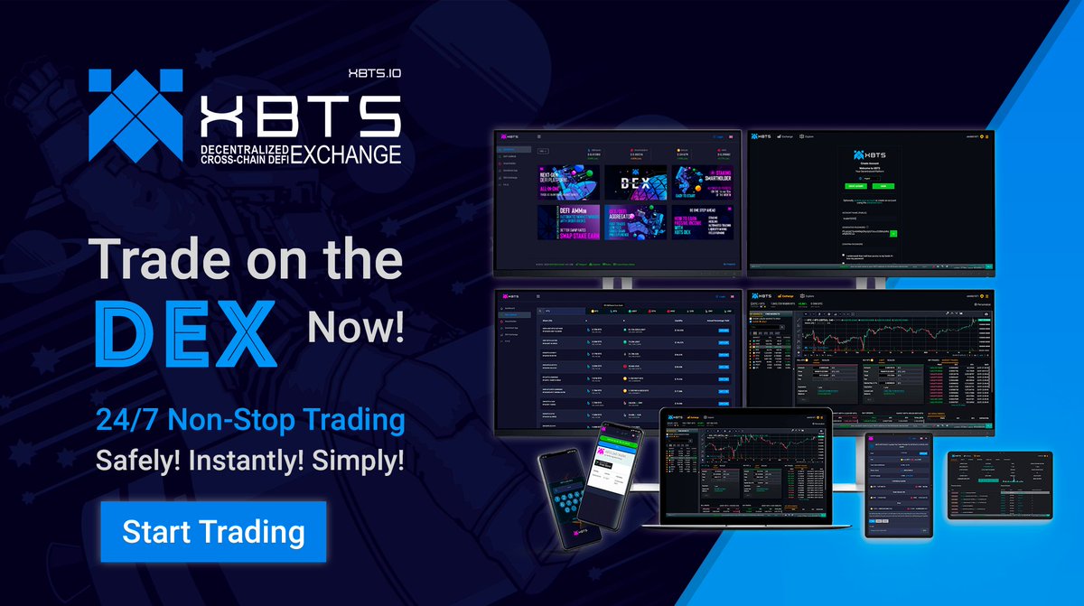 😎Trade smarter, faster, better! 
🚀Start now: xbts.io
🤝XBTS DEX brings you:
🌍 Global market access
💻 User-friendly design
⚡️ Lightning-fast trades
📊 Pro tools &amp; customization

DEX ex.xbts.io
DeFi  app.xbts.io
FAQ