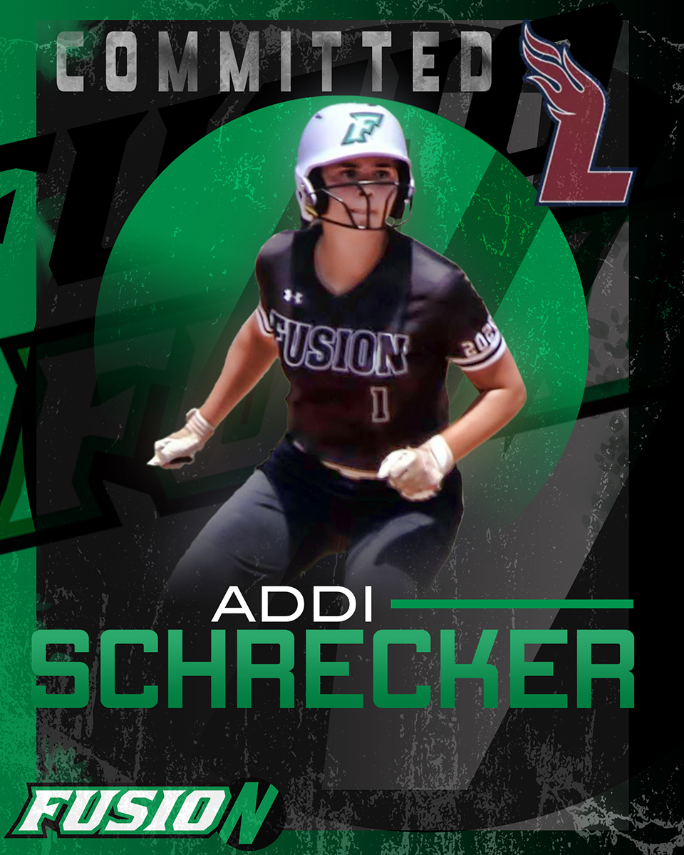 Fusion 16U National Unruh/Greenwood (@fusionsb_16nats) on Twitter photo Congrats to <a href="/addischrecker/">Addi Schrecker 2026</a> (Addi Schrecker) for her commit to <a href="/LeeUSoftball/">Lee Univ Softball</a>! Addi attends
<a href="/sohssoftball/">South Oldham High School Softball</a> and a class of 2026 commit. Pumped to watch you at the next level! <a href="/LineDsoftball/">Line Drive Media</a> <a href="/ExtraInningSB/">EXTRA INNING SOFTBALL</a> <a href="/justfactsmaam/">Justin McLeod</a> @Los_Stuff
#LLAP
#FusionFamily
#GirlsinGreen Congrats to <a href="/addischrecker/">Addi Schrecker 2026</a> (Addi Schrecker) for her commit to <a href="/LeeUSoftball/">Lee Univ Softball</a>! Addi attends
<a href="/sohssoftball/">South Oldham High School Softball</a> and a class of 2026 commit. Pumped to watch you at the next level! <a href="/LineDsoftball/">Line Drive Media</a> <a href="/ExtraInningSB/">EXTRA INNING SOFTBALL</a> <a href="/justfactsmaam/">Justin McLeod</a> @Los_Stuff
#LLAP
#FusionFamily
#GirlsinGreen