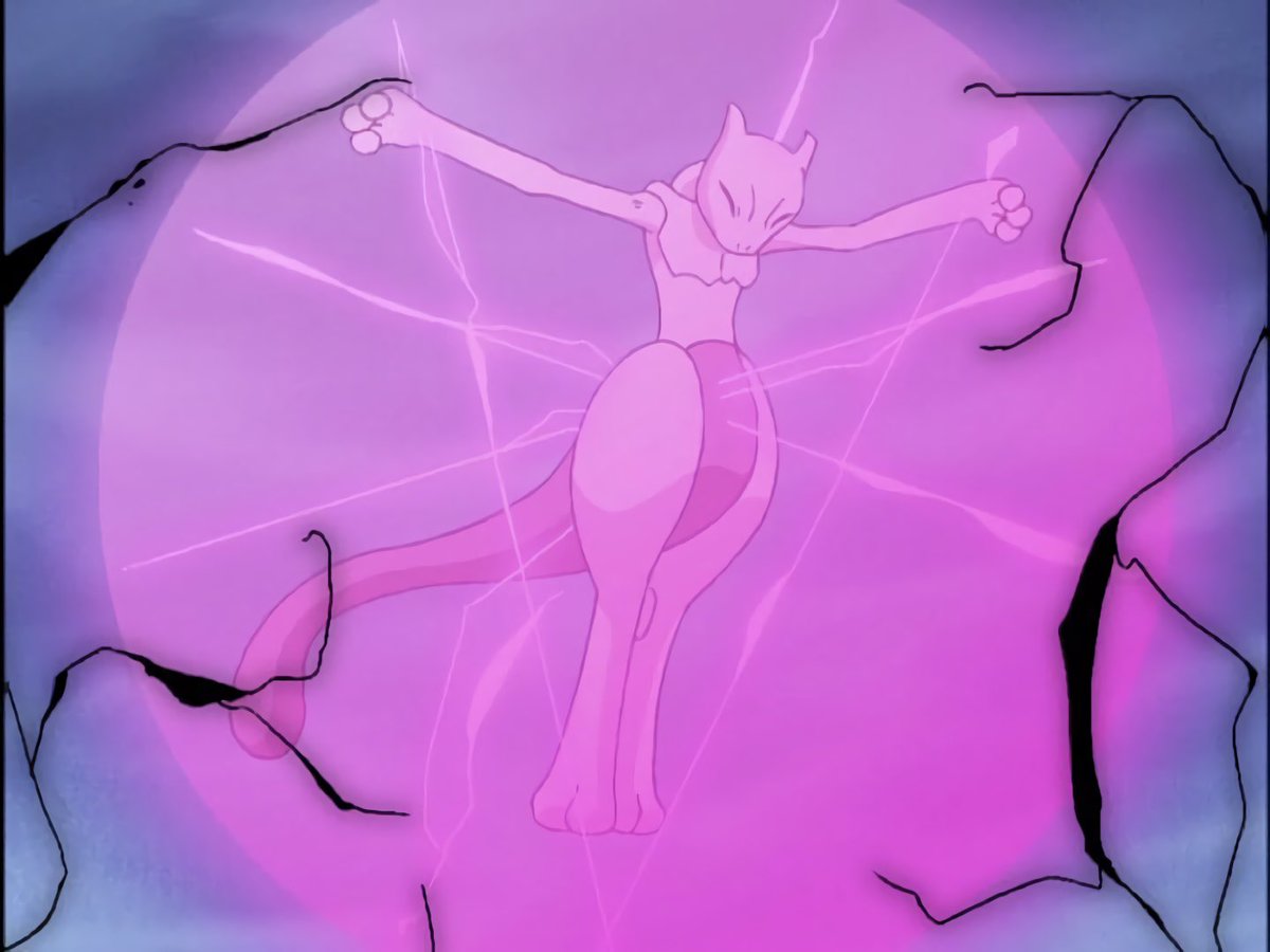 mewtwo_lives's tweet image. 「うっ…私は、負けぬ…!」
「うっ…くぅぅぅぅぅぅっ!」
我ココでロケット団にコピーポケモン達を人質にされて自ら洗脳拘束装置の光に入り、すぐにでも機械を破壊出来る力はあるものの仲間を守るために破壊出来ず、もがき苦しんで耐えるしかないミュウツーの姿は幼い子供には刺激が強すぎる…。