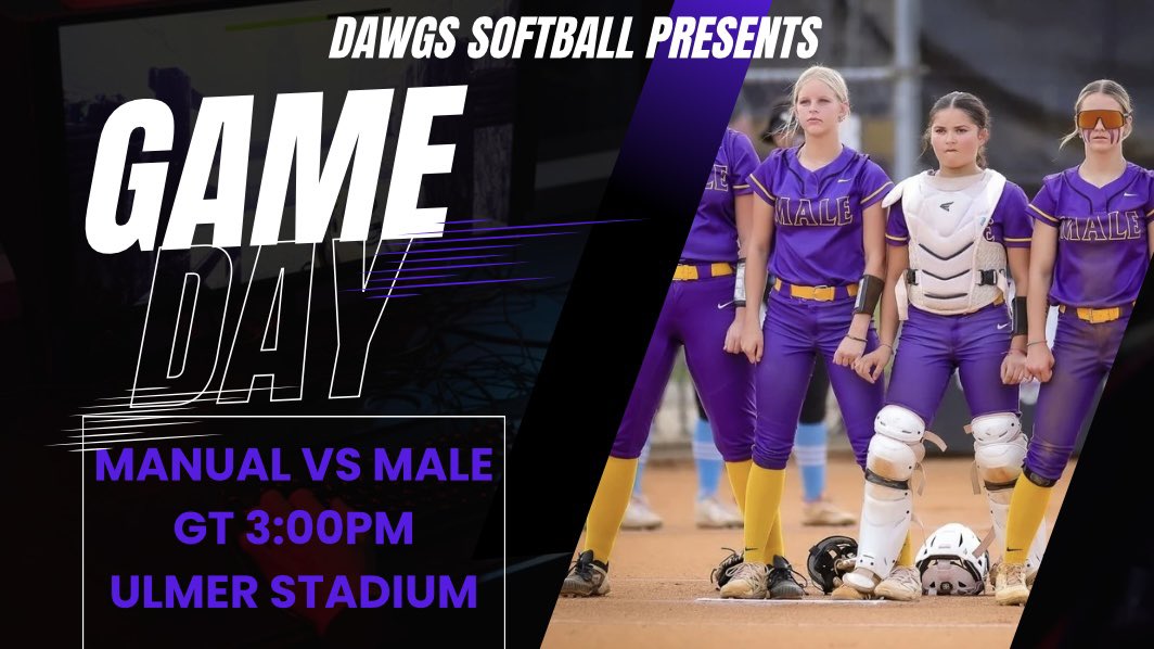GAME DAY!!   Lady Bulldogs vs Manual today at Ulmer Stadium!  GT 3:00pm. #unapologetic #dawgssb #ream30