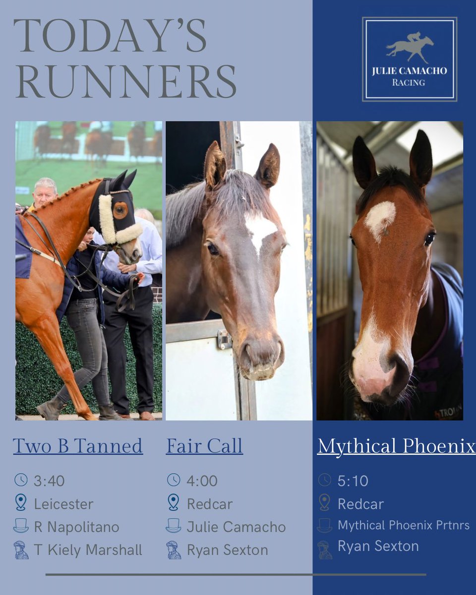 6 runners today. Good luck to connections!