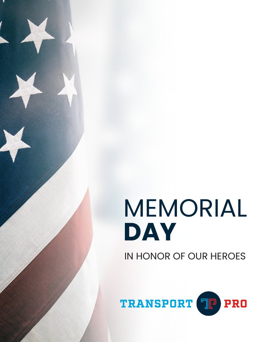 Tppro_Software's tweet photo. From the entire Transport Pro team, thank you to the heroes who defend our freedom. Wishing everyone a safe and meaningful Memorial Day.
#MemorialDay #HonoringOurHeroes #TransportPro https://t.co/PFf0GSGnV6
