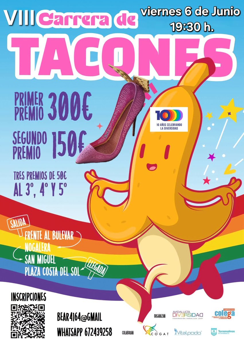 6 de Junio , 19:30. Inscripciones abiertas.¡Prepara tus tacones,  min. 7cm