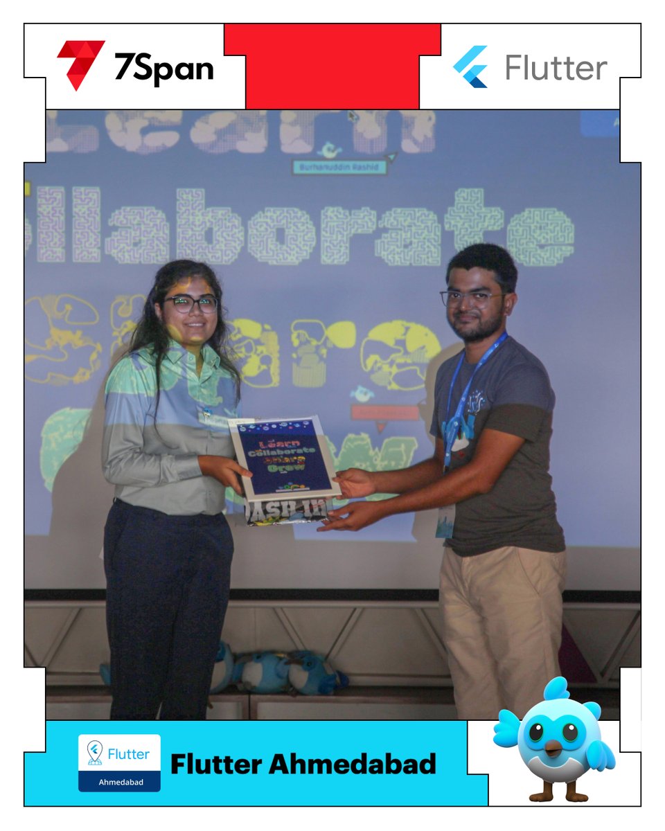7SpanHQ's tweet image. Milestones feel better on weekends 💯 
Flutter flew in, vibes kicked in- what a code-loaded day it was with @FlutterAHM  

A big thanks to organisers Poonam Jha and Sanni P. for a great 50th Flutter event.