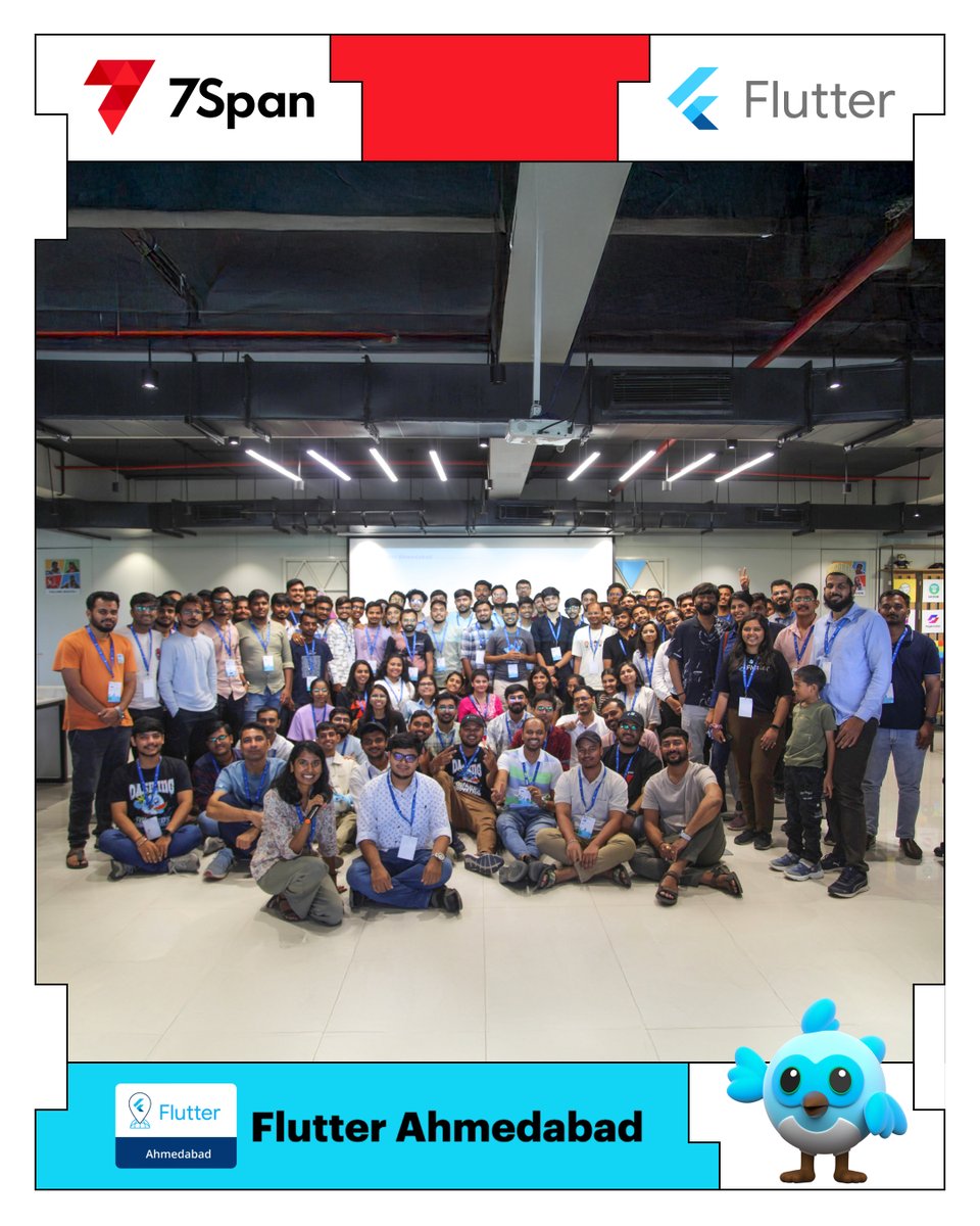 7Span (@7spanhq) on Twitter photo Milestones feel better on weekends ๐ฏ
Flutter flew in, vibes kicked in- what a code-loaded day it was with <a href="/FlutterAHM/">Flutter Ahmedabad ๐ซ๐</a>
A big thanks to organisers Poonam Jha and Sanni P. for a great 50th Flutter event. Milestones feel better on weekends ๐ฏ
Flutter flew in, vibes kicked in- what a code-loaded day it was with <a href="/FlutterAHM/">Flutter Ahmedabad ๐ซ๐</a>
A big thanks to organisers Poonam Jha and Sanni P. for a great 50th Flutter event.