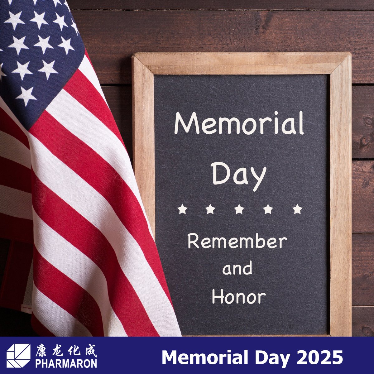 Today we remember those who served and sacrificed. Pharmaron honors their legacy with gratitude and a continued commitment to building a healthier future. #MemorialDay #Pharmaron #GlobalHealth
