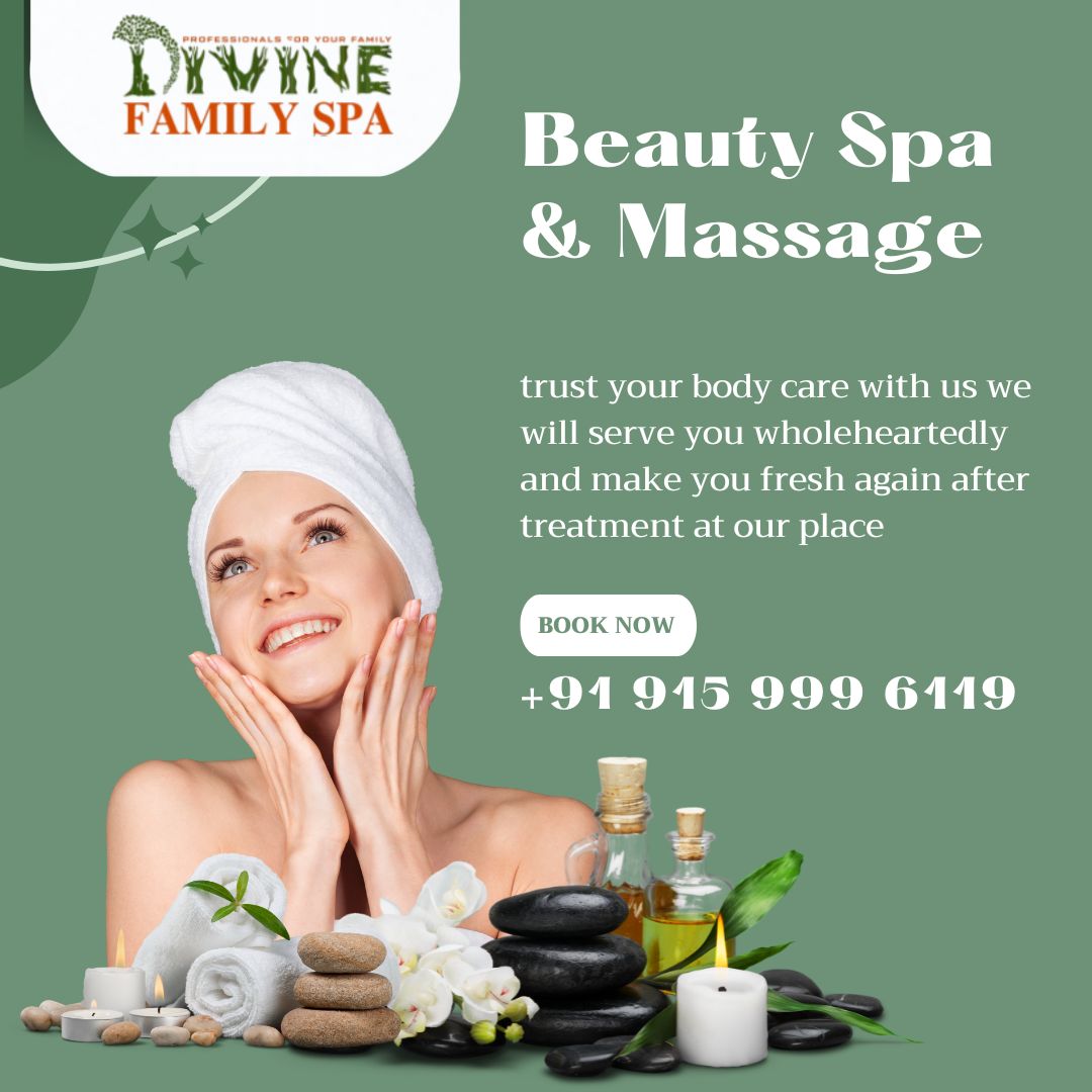 DIVINEFAMILYSPA's tweet photo. ✨ Rejuvenate your mind, body &amp; soul at Divine Family Spa 💆‍♀️🌿 🌺

📞 Book now: +91 915 999 6419

#DivineFamilySpa #SpaDay #RelaxAndGlow #BeautyCare #MassageTherapy #SelfCare #WellnessSpa #Aromatherapy #PamperYourself https://t.co/dYVUELdYEw