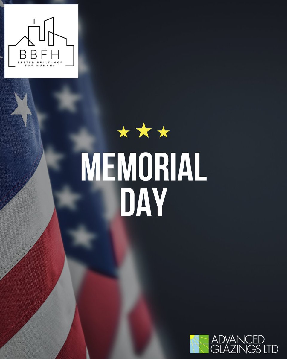 bbfhpod's tweet image. 🇺🇸 To our friends and colleagues across the United States, Happy Memorial Day from all of us at Advanced Glazings Ltd. and Better Buildings for Humans ☀️

#MemorialDay #SoleraGlass #DaylightingDesign #ArchitecturalWellness #BetterBuildings

#MemorialDay