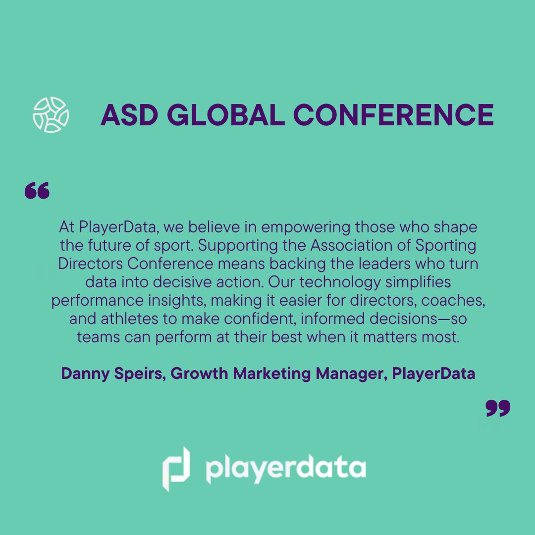 Association of Sporting Directors (@asd_sportdir) on Twitter photo The Association of Sporting Directors are delighted to announce <a href="/PlayerData/">PlayerData</a> as an Affiliate Partner for the ASD Global Conference 2025.
Join us at asd.mimentorportal.com/courses/asd-gl⦠The Association of Sporting Directors are delighted to announce <a href="/PlayerData/">PlayerData</a> as an Affiliate Partner for the ASD Global Conference 2025.
Join us at asd.mimentorportal.com/courses/asd-glā¦