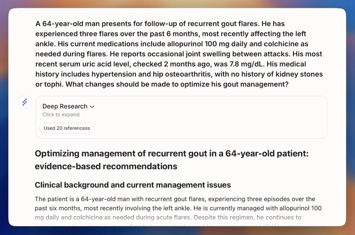 #AskPathway — Can you optimize gout management for this patient?

pathway.md/ai/history/9ef…