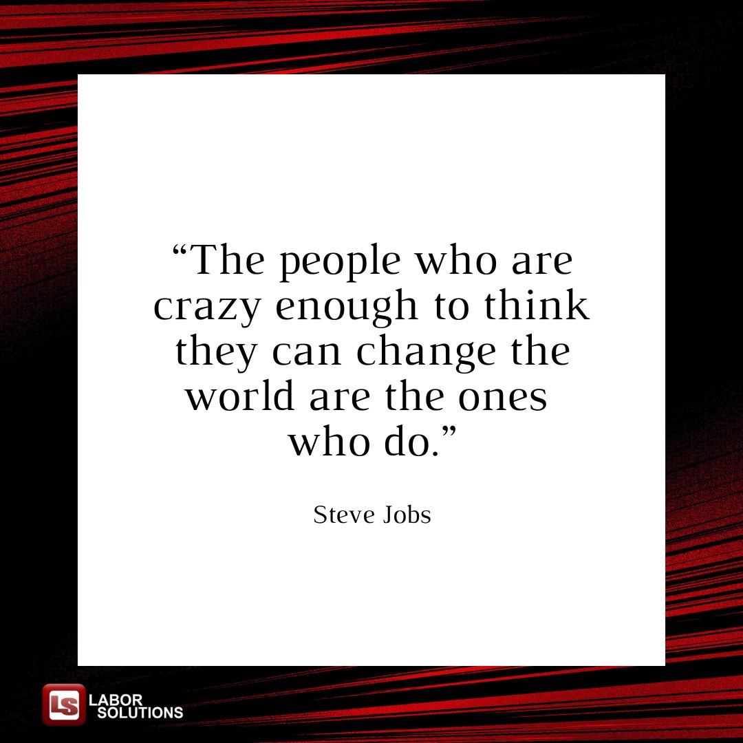 🌟 Dream big and dare to be different! It's the bold thinkers who change the world. Happy Monday!

Find Work: labor-solutions.com/jobs/
Find Talent: labor-solutions.com/services/emplo…

#LaborSolutions #StaffingAgency #FrasesCelebres #MondayMotivation #PositiveVibes #ChangeMakers #BeTheChange