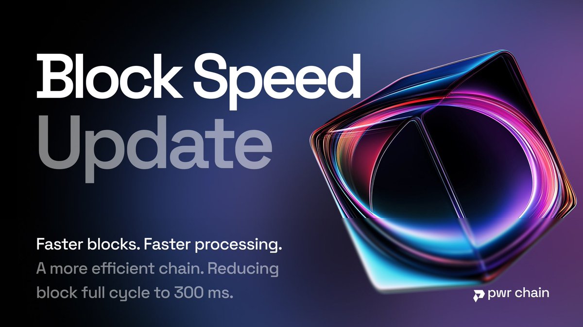 PWR Chain is flying. 🦅

This weekend we squashed a core issue slowing down block creation. Now PWR Chain is generating blocks in 7ms and finalizing them in ~300ms.

We’re still running 3s block times for stability - but the future just got faster. 😎