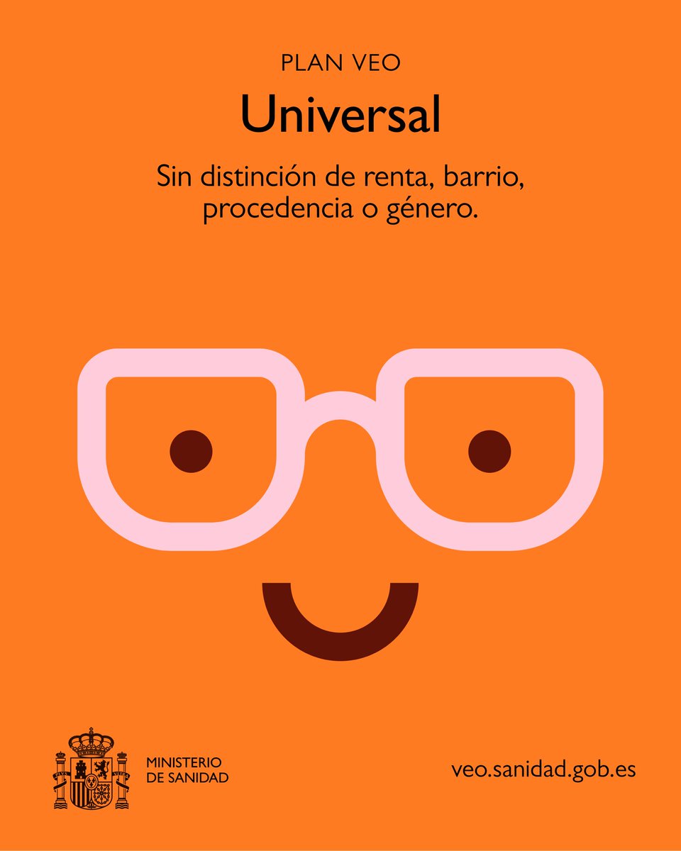 sanidadgob's tweet photo. Que ningún menor tenga que ir al colegio entrecerrando los ojos, confundir líneas al leer, o ver más o menos borroso según el dinero de la cuenta corriente de su familia. 

Porque ver bien no es un privilegio, es un derecho.

#PlanVEO https://t.co/xJUUDEsjzp