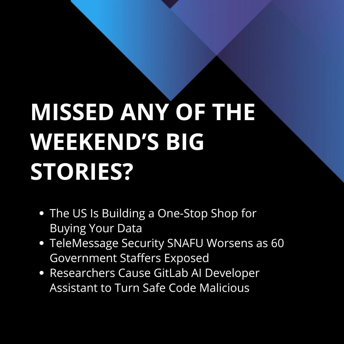JeticoSoftware's tweet photo. 🆕Missed any of the weekend’s #CyberSecurity #TechNews?
Here's a selection: https://t.co/ihbDrF2w95
@a_greenberg @iainthomson @lancewhit @JessicaHrdcstle @serghei
#Roundup #DNI #Trump #TeleMessage #AI #Duo #GitLab #NovaScotiaPower #Ransomware #TikTok #ClickFix #DataBreach https://t.co/FbUX0BKTSW