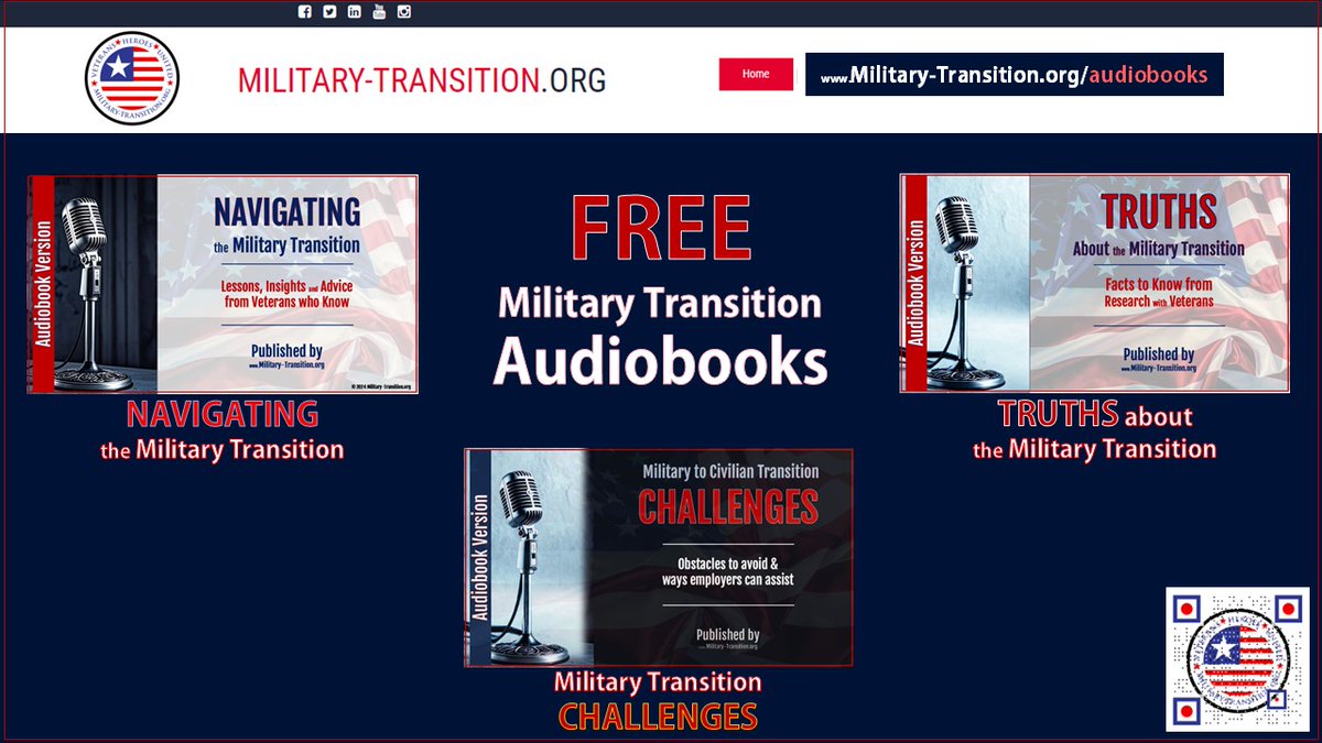youtube.com/@military.tran…
Free Audiobooks about the Military Transition
#militarytransition #militarytocivilian #DD214 #veterans #military