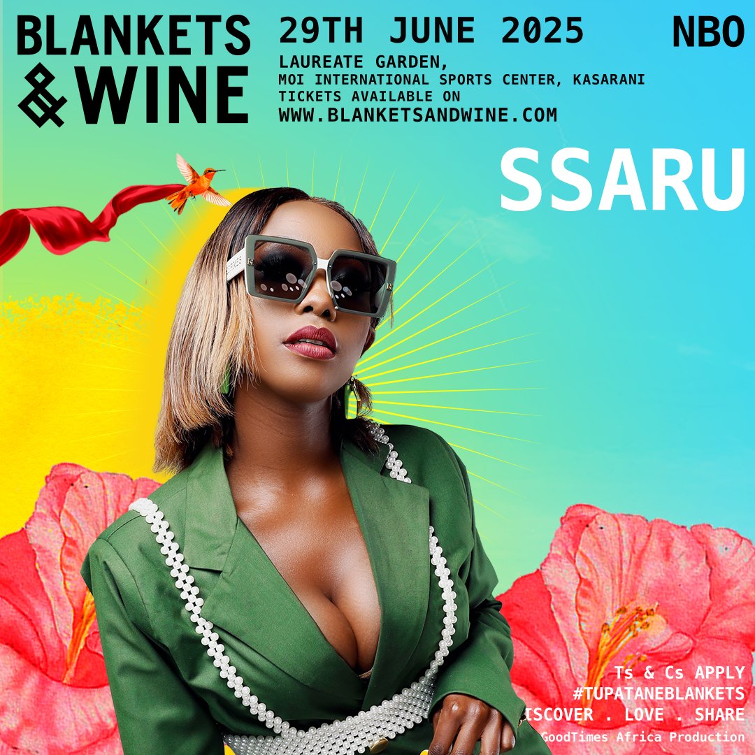 Blankets &amp; Wine, a production of GoodTimes Africa, has announced a spectacular artist lineup for their first edition of 2025, set to take place June 29th at Laureate Gardens, Moi International Sports Center.