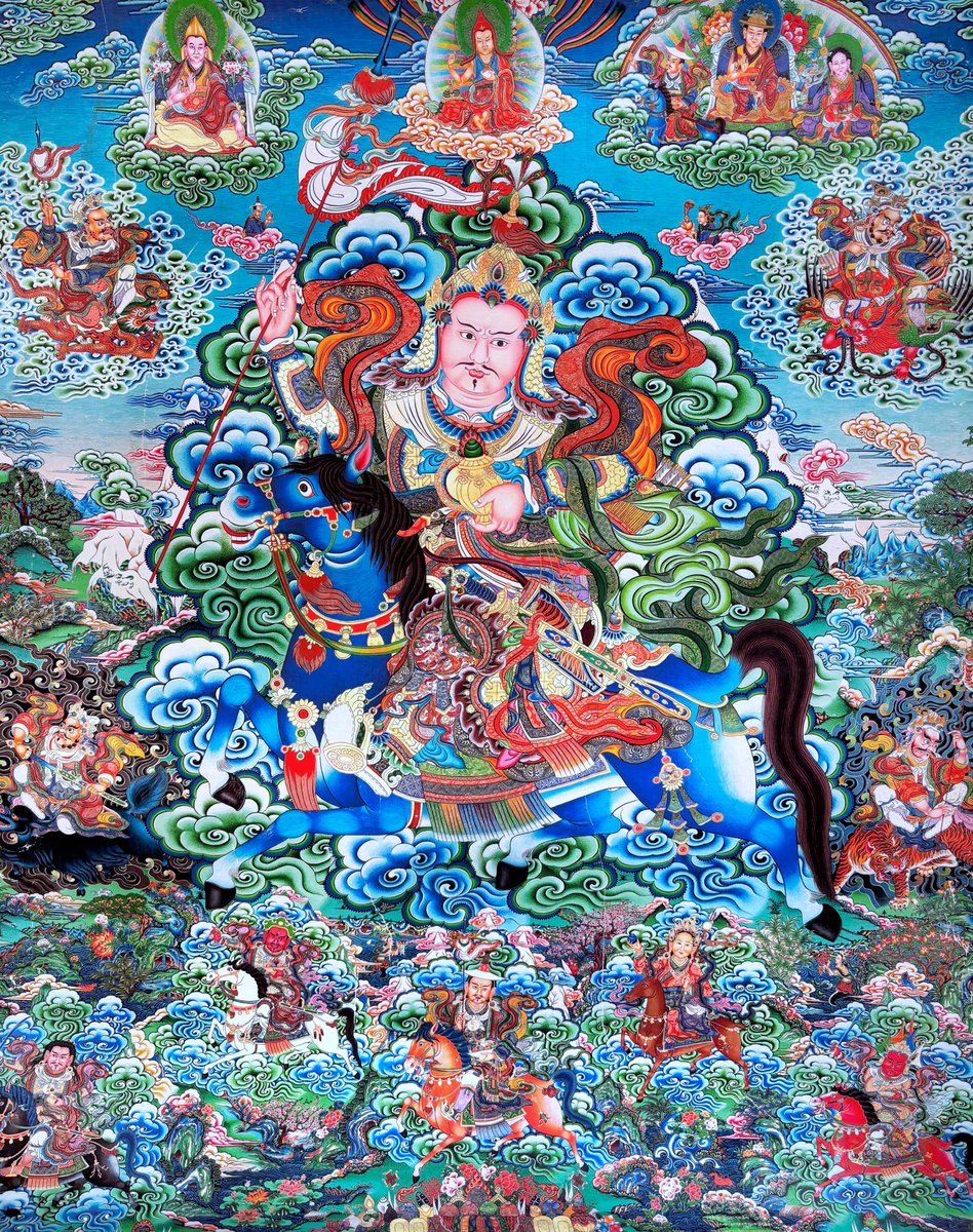 scoout's tweet image. Lion-voiced Gesar, Vajra Warrior of Ling,
Your mighty speared banner pierces the heart of ignorance and pride!
Precious Dharmapāla, both wrathful and wise,
We supplicate you—trample the hordes of Māra!
May King Gesar’s fearless activity stir enlightened courage within all…