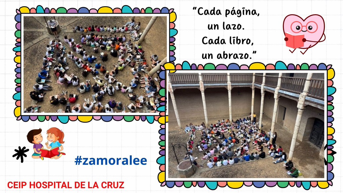 El día 22 de mayo, a las 11:30, todo nuestro centro ha hecho una pausa en el bullicio diario para detener el reloj… y abrir un libro.
En el corazón de nuestro patio histórico, cada página leída ha tejido un puente entre generaciones, saberes y sueños #zamoralee <a href="/educacyl/">Educación JCyL</a>