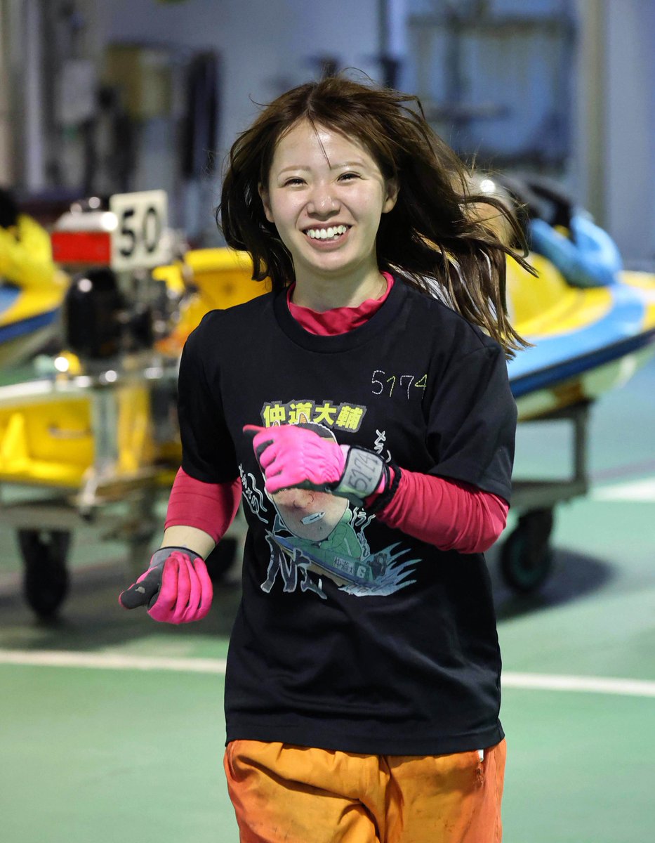 まるがめオールスター前検日 SG初出場の川井萌選手 元気にピットを