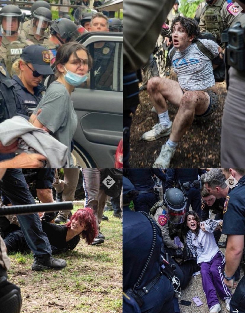 A REMINDER HOW POLICE ARRESTED STUDENTS BECAUSE THEY OPPOSED ZI0NISM!!!

AMERICA IS NOT A DEMOCRACY!