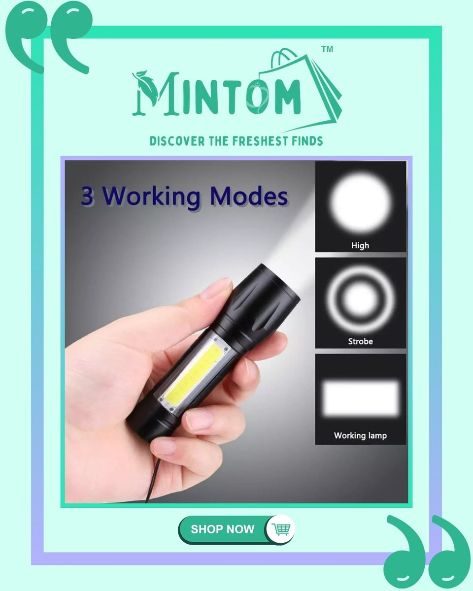 Mintomstore's tweet image. 💡 Light up any moment!

✨ Mini Waterproof Flashlight ✨

Compact, powerful &amp;amp; USB rechargeable for all your lighting needs!

🤩 COD or 10% off on prepaid orders!
😍 Free Shipping!
🛍 Shop now 👇
🔗 shorturl.at/ly2AV

#mintom #flashlight #usbtorch #minigadget #emergencytool