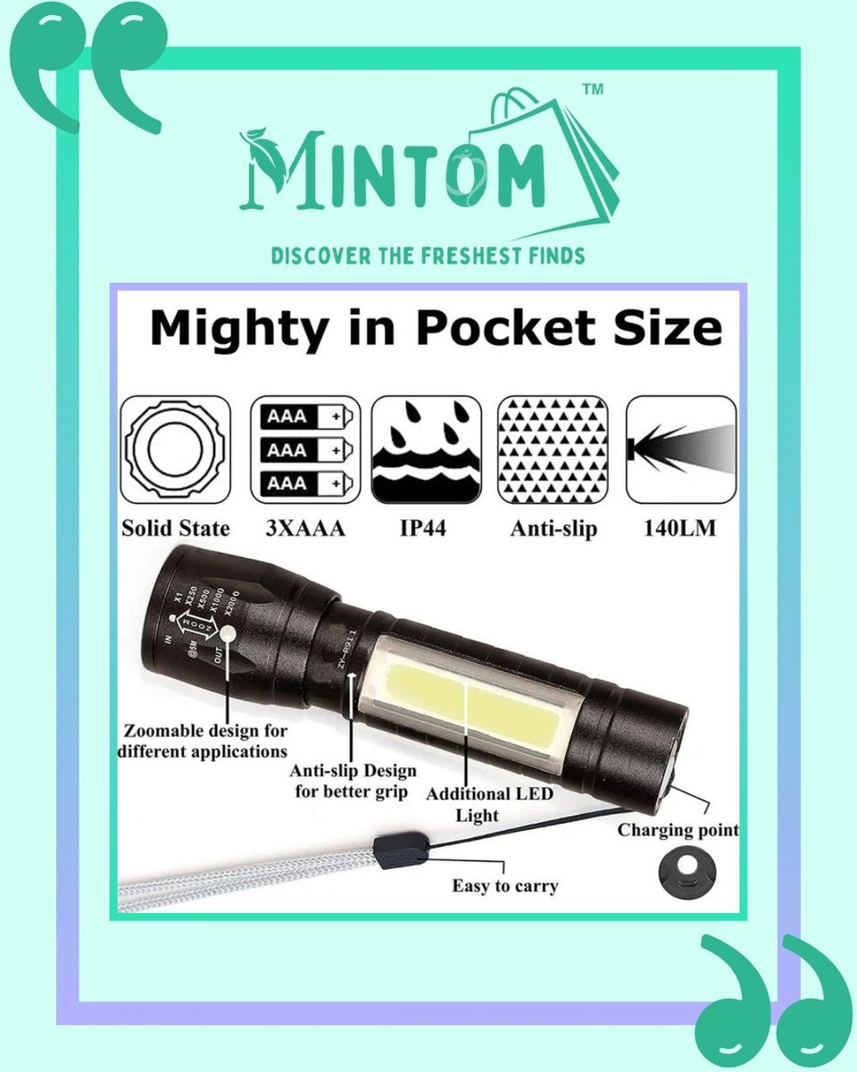 Mintomstore's tweet image. 💡 Light up any moment!

✨ Mini Waterproof Flashlight ✨

Compact, powerful &amp;amp; USB rechargeable for all your lighting needs!

🤩 COD or 10% off on prepaid orders!
😍 Free Shipping!
🛍 Shop now 👇
🔗 shorturl.at/ly2AV

#mintom #flashlight #usbtorch #minigadget #emergencytool