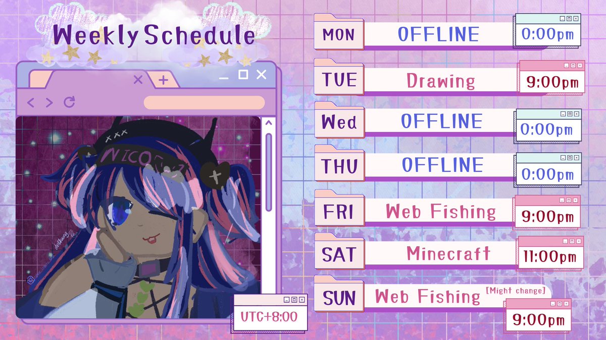 mia_kueng's tweet photo. Stream Schedule from May 26 to June 1st
#VtuberEN #vtuber #twitchstreamer 
https://t.co/EvQUuSUFYy https://t.co/eVW33AIB42
