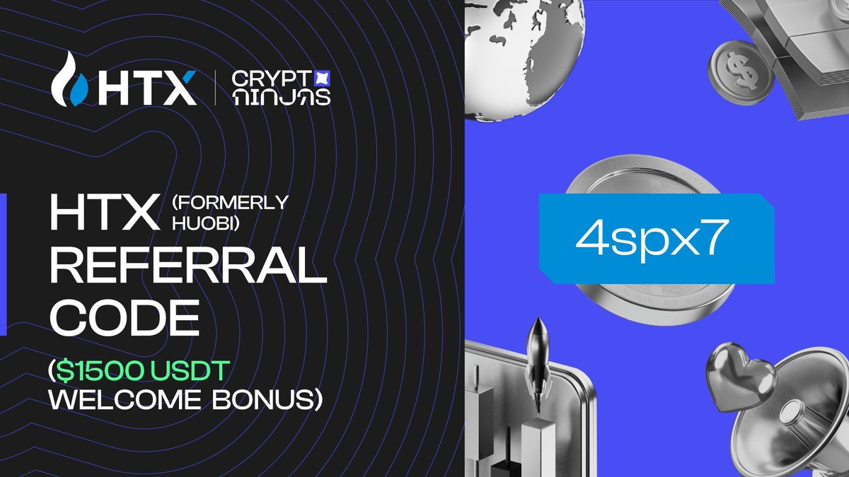 HTX (Formerly Huobi) Referral Code: 4spx7 ($1500 USDT Welcome Bonus)🔥  👉$1500 USDT Welcome Bonus - 20% Discount on Trading Fees:  https://t.co/xN8nwBg6QX 👉For the details: https://t.co/oHqktAIWA8 ✓The  benefits of using the HTX invite