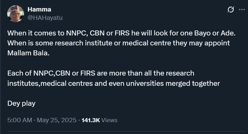 2015: We don't care about where they come from, we care about COMPETENCE.

2023: We care about where they come from, we don't care about COMPETENCE....

Sai NEPOTISM🤣🤣🤣