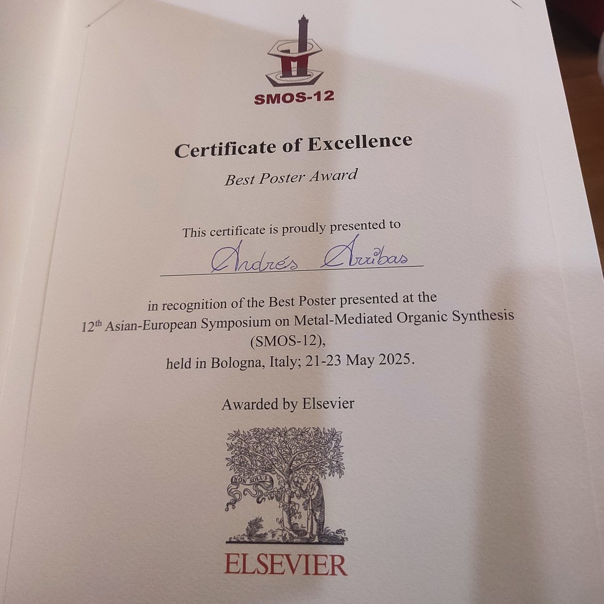 MetBioCat's tweet photo. Many congrats to @AndyADX for his award!! 🤩 ... thanks to @ElsevierConnect https://t.co/l1A33YKlOo