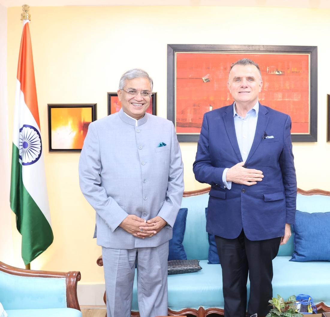 Chief Election Commissioner Shri Gyanesh Kumar met with Mr. Jan Thesleff, Ambassador of #Sweden to India during his call on at #ECI today.