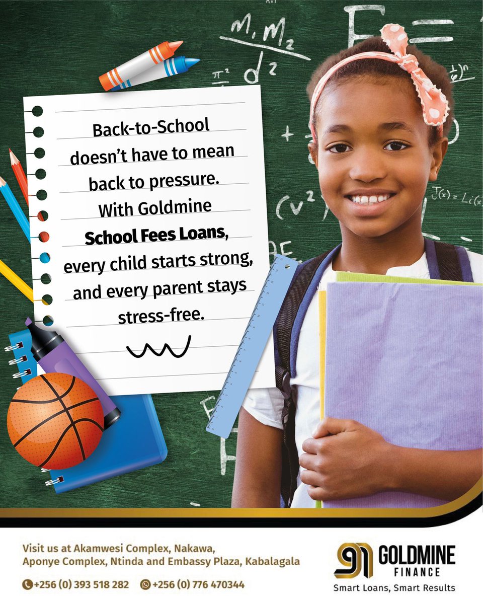 A fresh school term should come with excitement, not financial strain. Let us help you plan ahead.

#SchoolFeesMadeEasy
#GoldmineFinance
#SchoolFeesLoans 
#SmartLoansSmartResults 
#GoforGold