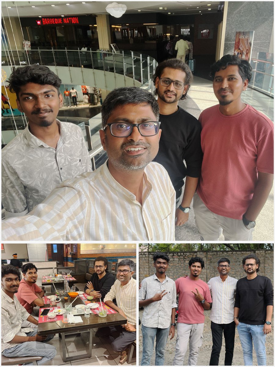 AppExert's tweet photo. Our "Coimbatore team" — though scattered across nearby cities — finally got the chance to meet up for a lunch hangout. 

Here’s a small glimpse of Team Hangout.
#AppExert #LifeAtAppExert #PeopleOfAppExert #AppExertTeamHangout #RemoteTeams #RemoteDevelopers https://t.co/CHisMK06eV