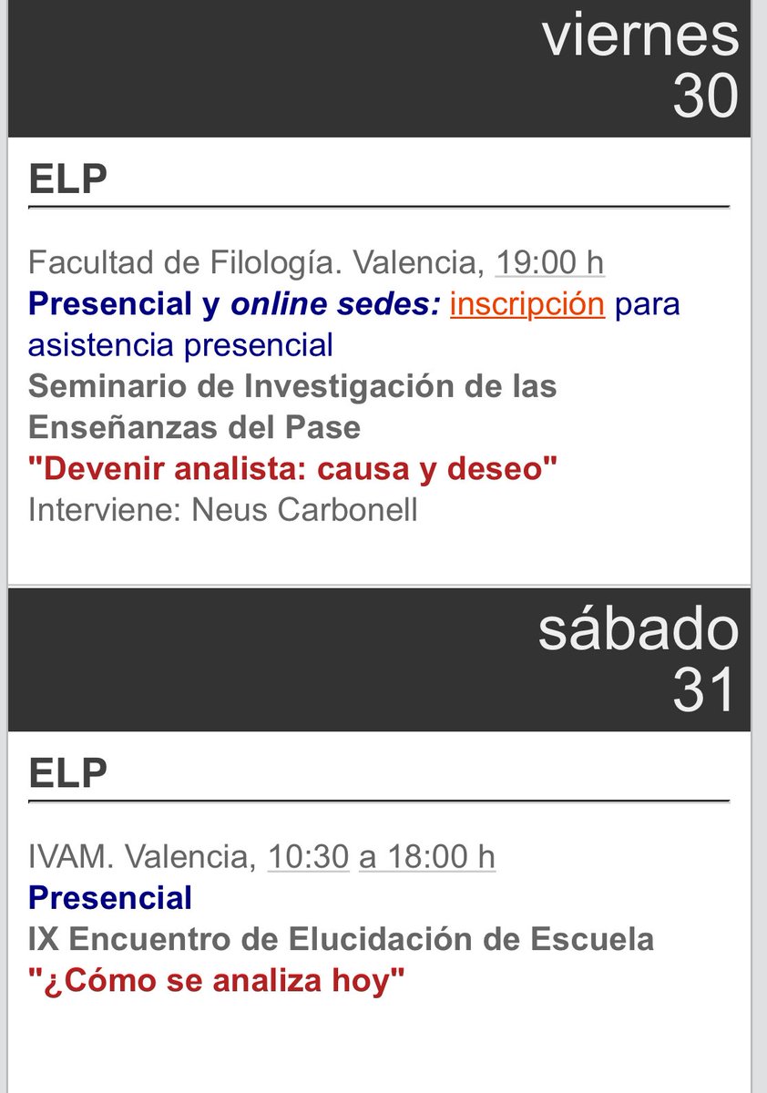 📆 Agenda ELP del 26 al 31 de Mayo de 2025